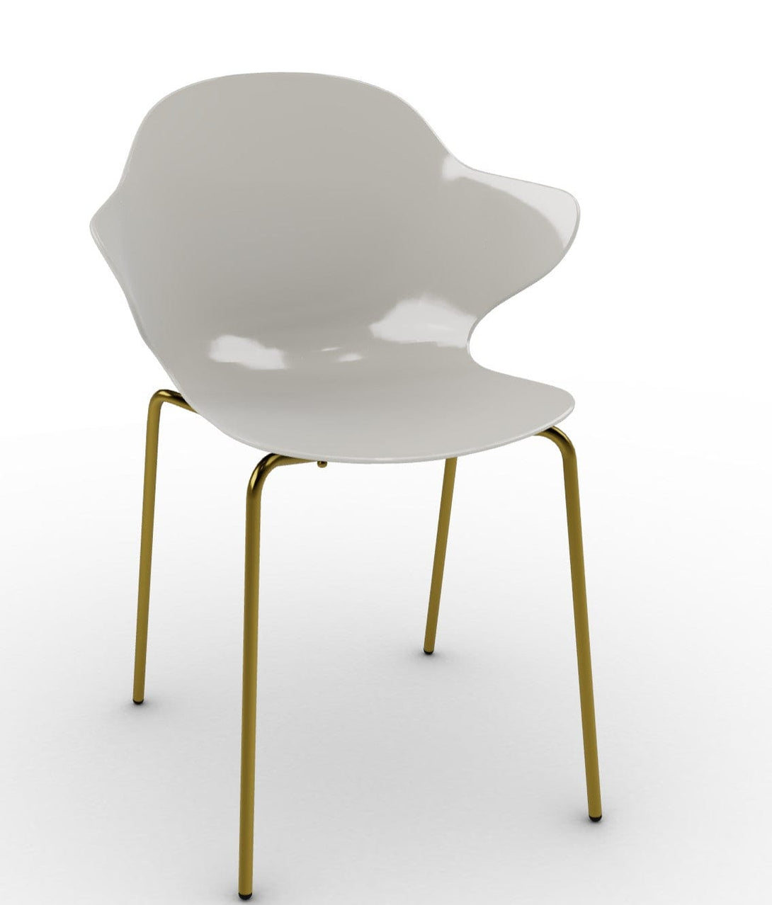 Calligaris stoel - Saint Tropez (metalen poten, CS1845) met gewatteerde rugleuning en metalen frame-43