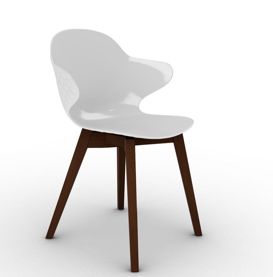 Calligaris stoel - Saint Tropez (Houten poten, CS1855) met gewatteerde rugleuning en houten frame-55