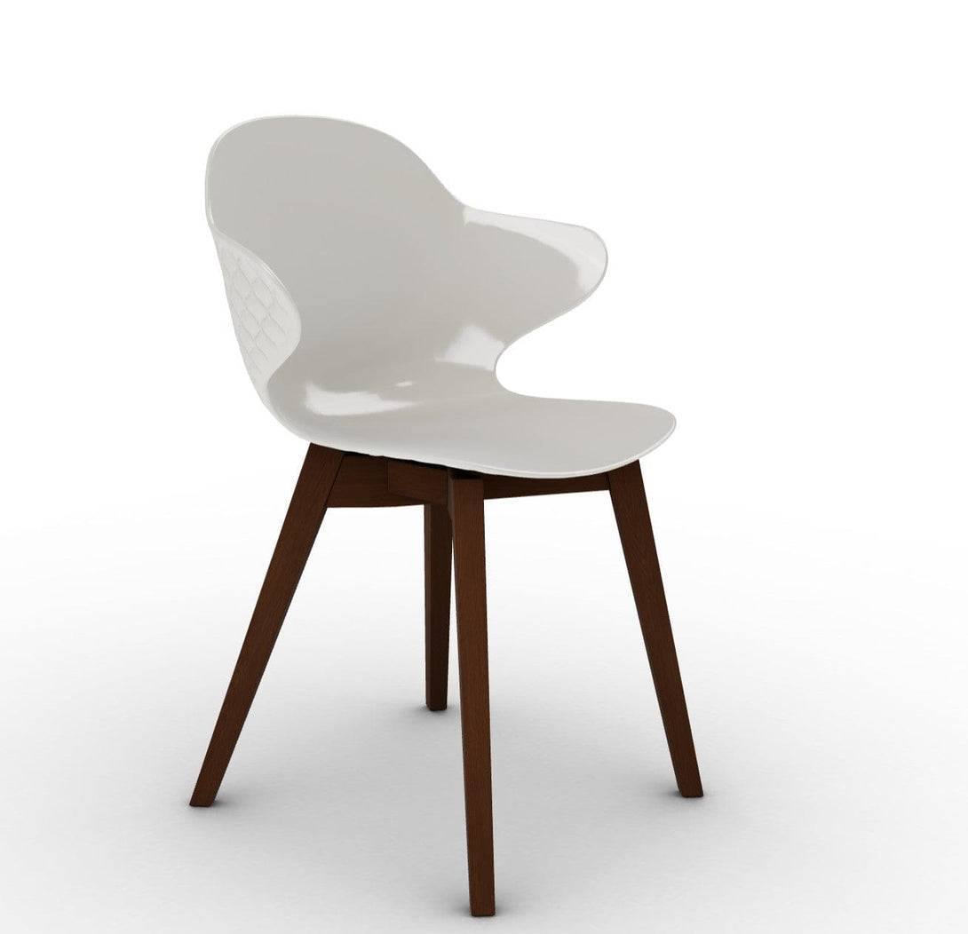 Calligaris stoel - Saint Tropez (Houten poten, CS1855) met gewatteerde rugleuning en houten frame-51