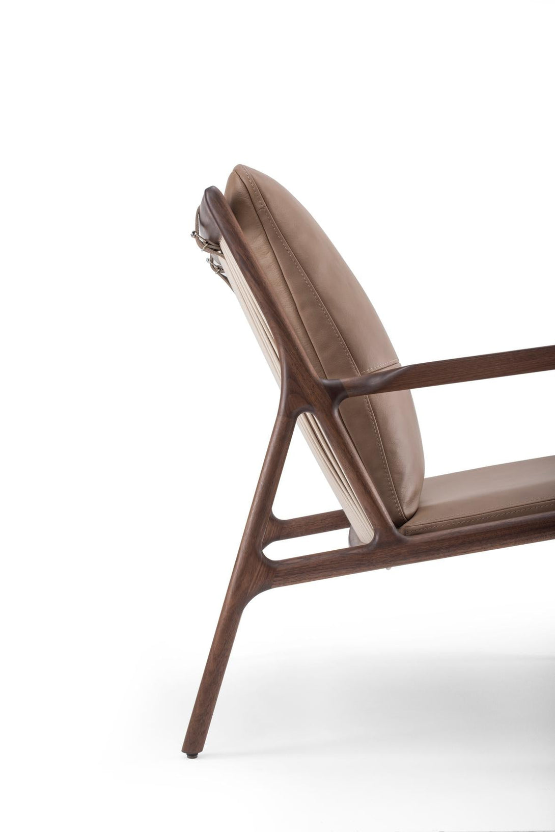 Fauteuil/Chair Gazzda Dedo Easy en chêne massif avec assise en cuir Dakar Whisky ou Stone-19