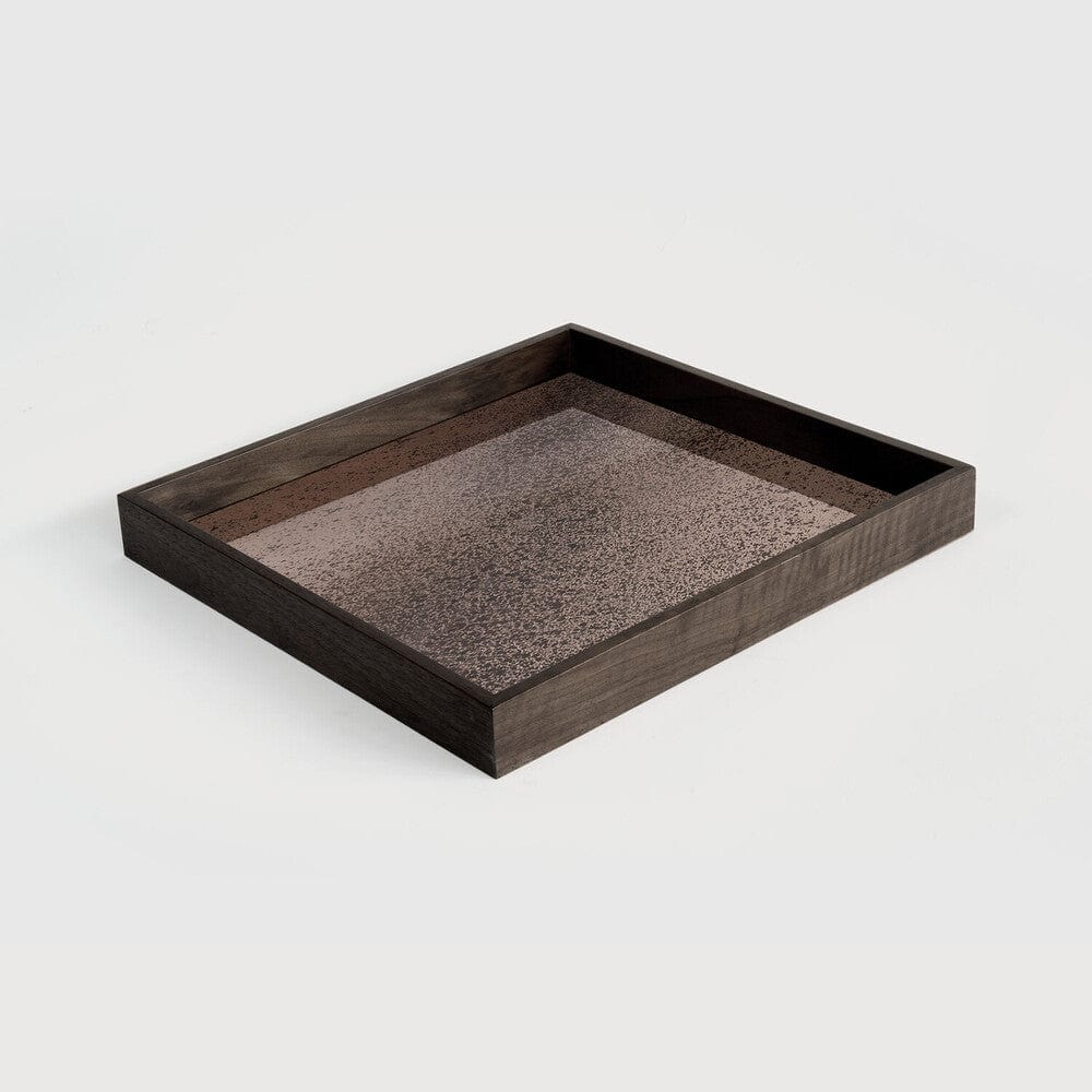 Ethnicraft Plateau Miroir Carré en Bronze Vieilli, 38 x 38 x 4 cm-3