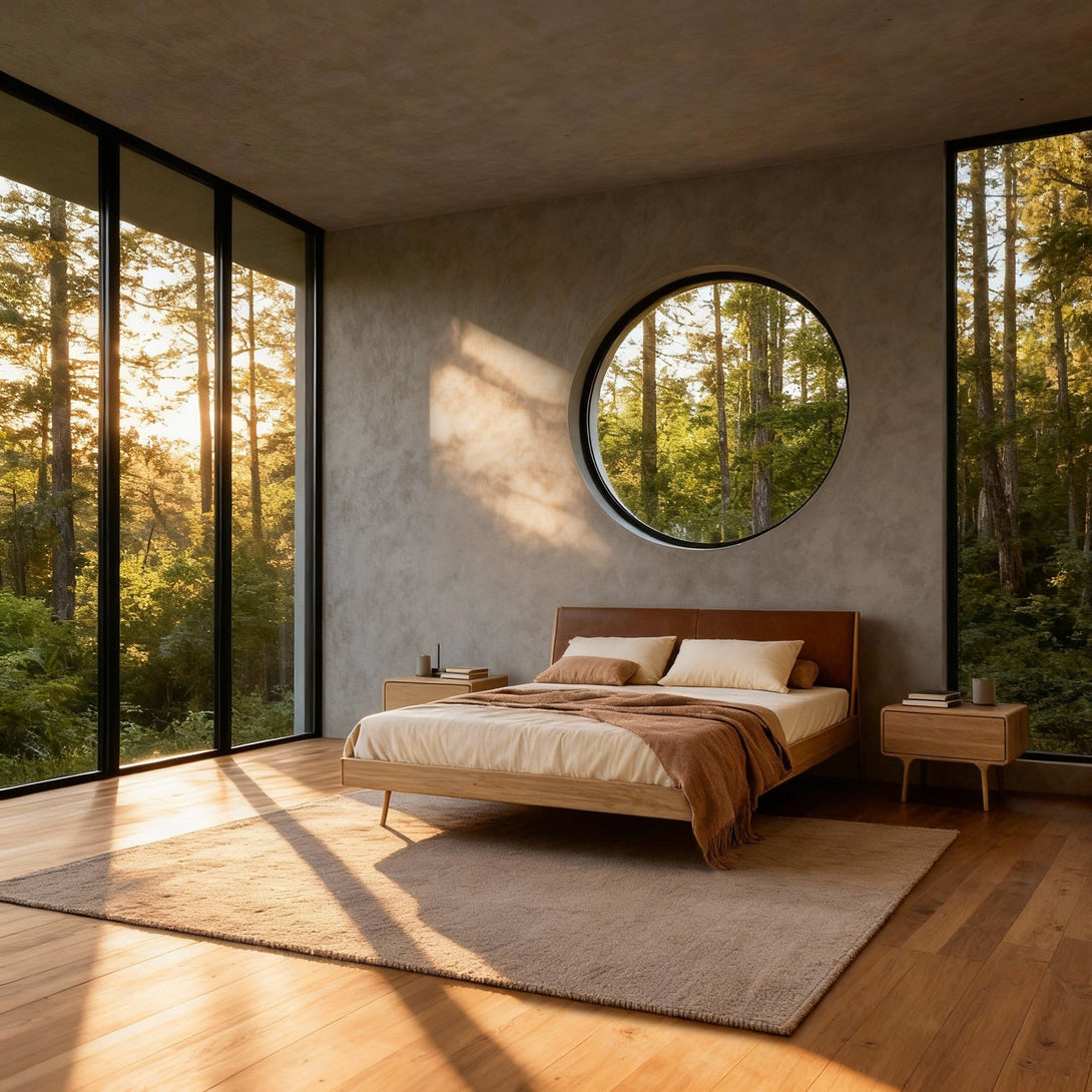 Table de chevet Gazzda Fawn en chêne massif finition White Oil avec tiroir push-to-open-04