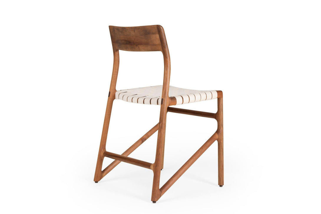 Chaise Gazzda Fawn en chêne ou noyer massif avec assise en coton tressé blanc ou noir-21