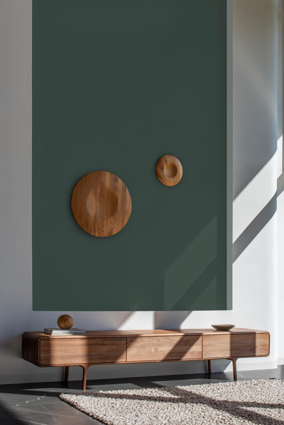 Meuble TV Gazzda Fawn 3 tiroirs en chêne ou noyer massif finition huilée-12