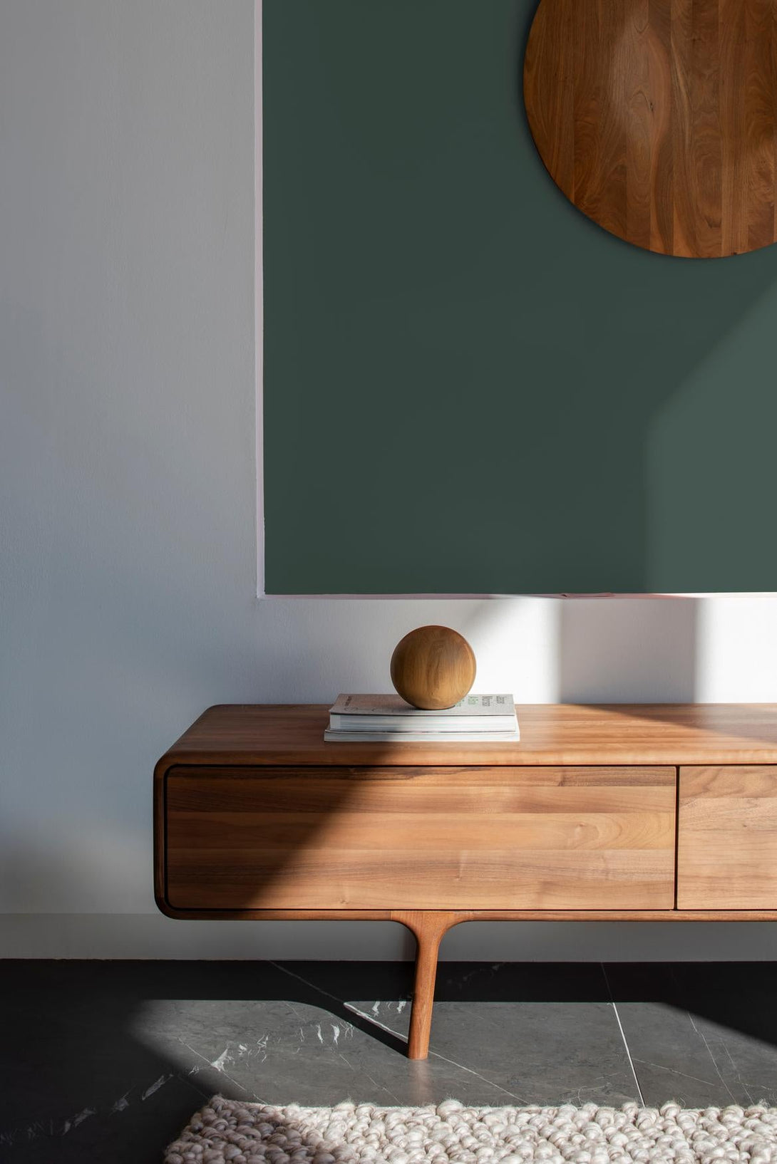 Meuble TV Gazzda Fawn 3 tiroirs en chêne ou noyer massif finition huilée-13