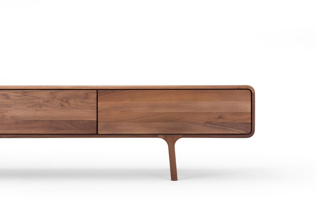 Meuble TV Gazzda Fawn 3 tiroirs en chêne ou noyer massif finition huilée-16