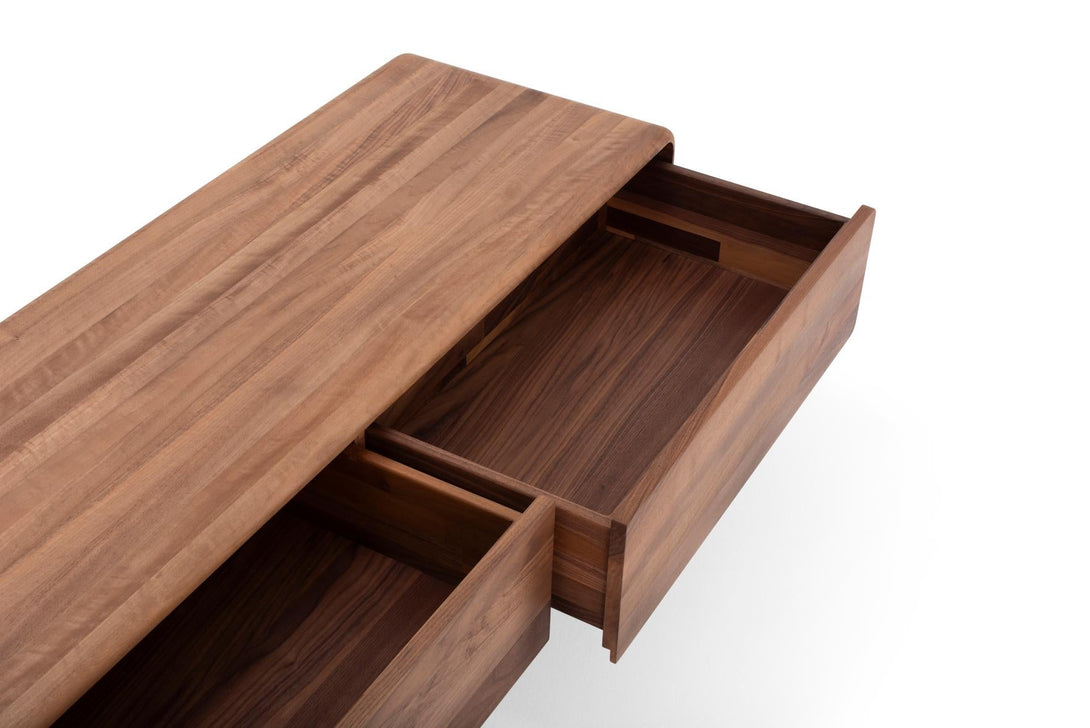 Meuble TV Gazzda Fawn 3 tiroirs en chêne ou noyer massif finition huilée-17