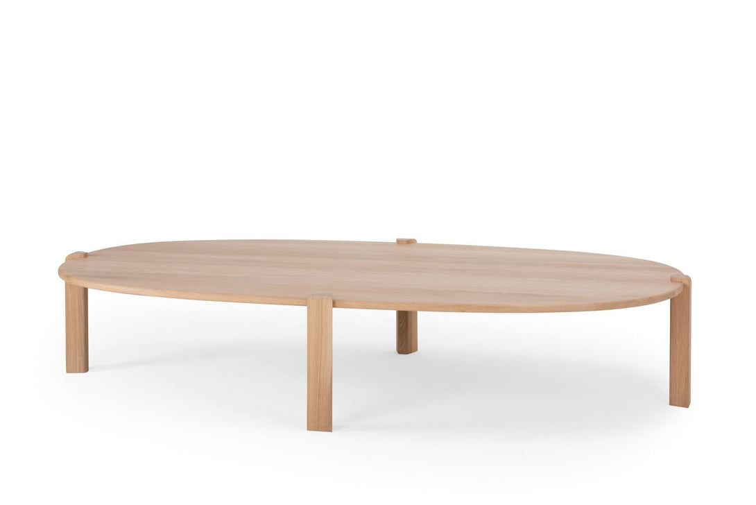 Table basse Gazzda Kulin en chêne massif huilé finition White Oil-10