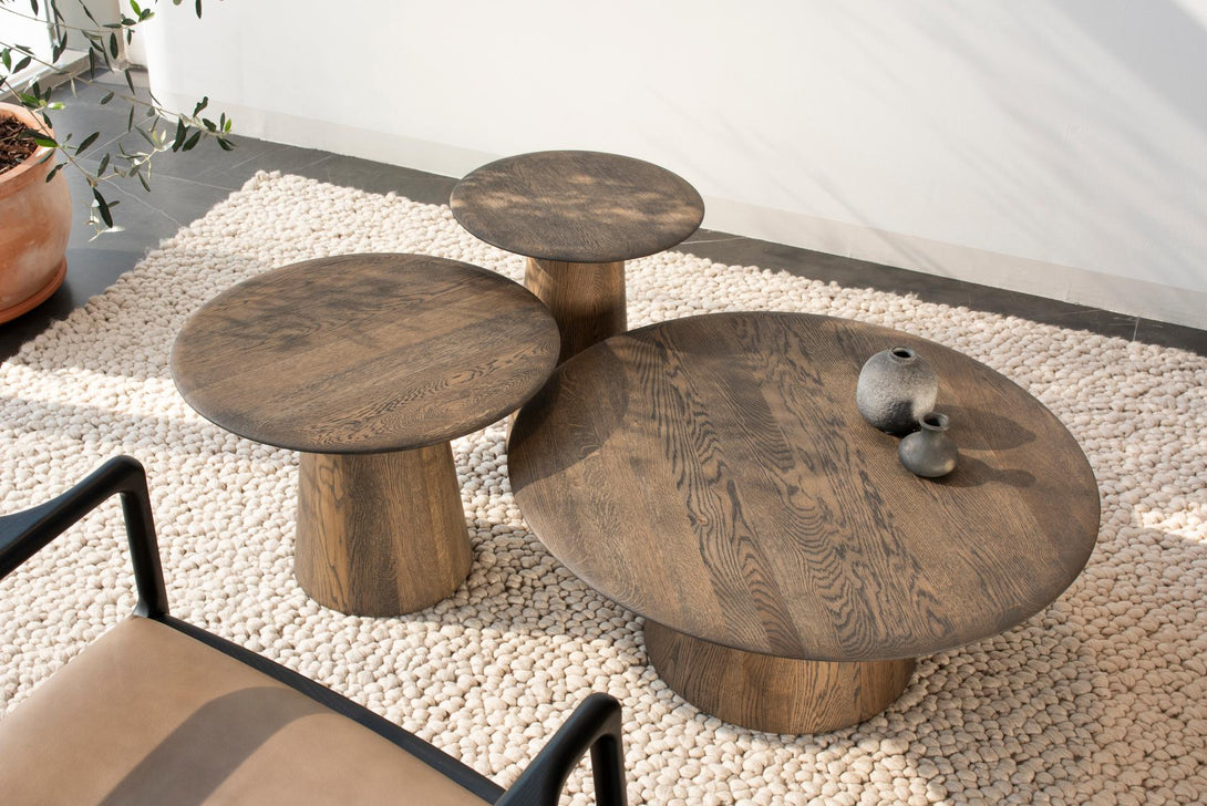 Table d’appoint Gazzda Mushroom en bois massif forme organique-03