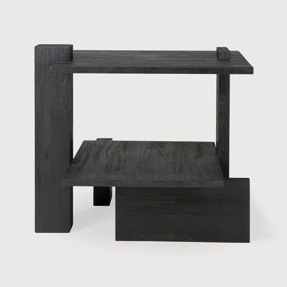 Table d'appoint Ethnicraft Abstract, teck noir, 56x52x49 cm