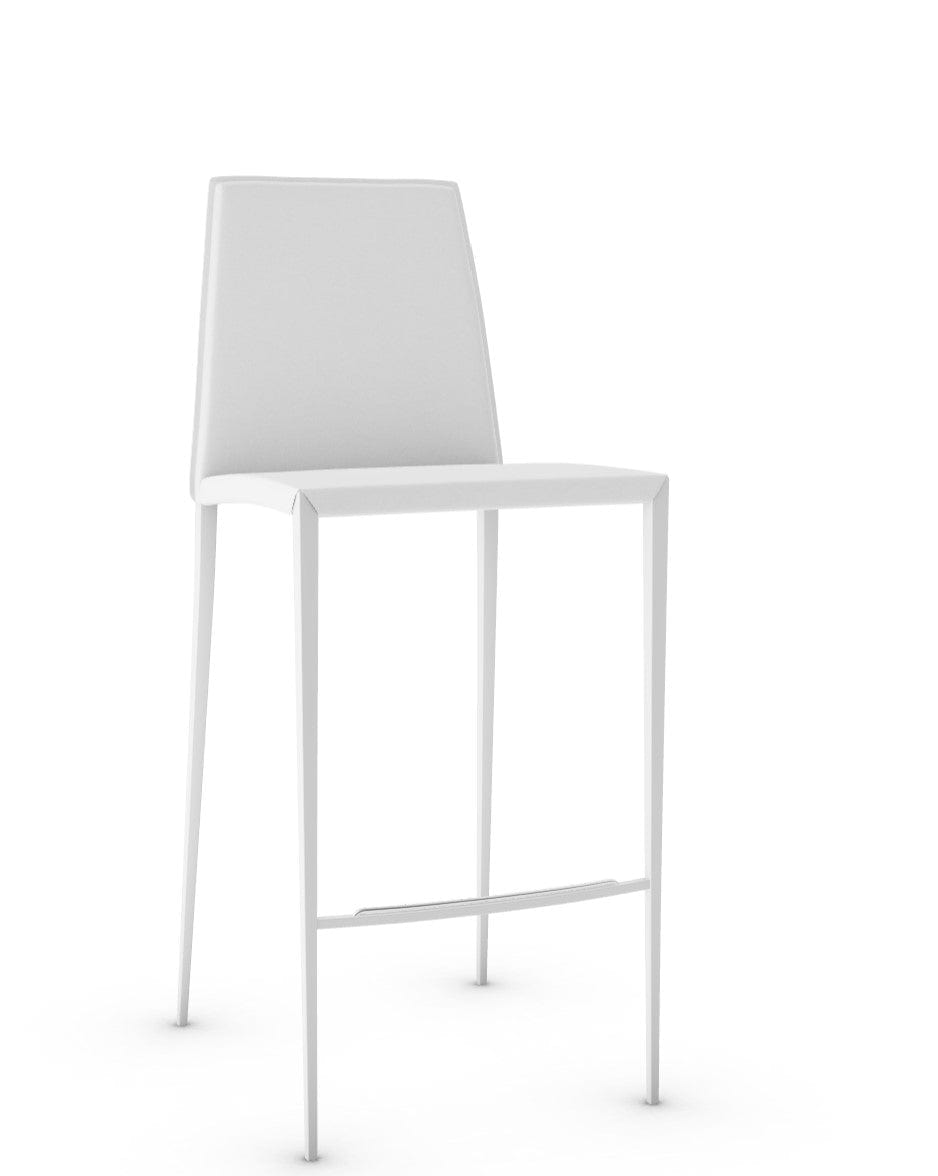 Tabouret Calligaris - Aida (Pieds en métal) CS1821 avec siège en cuir régénéré et cadre en métal-5