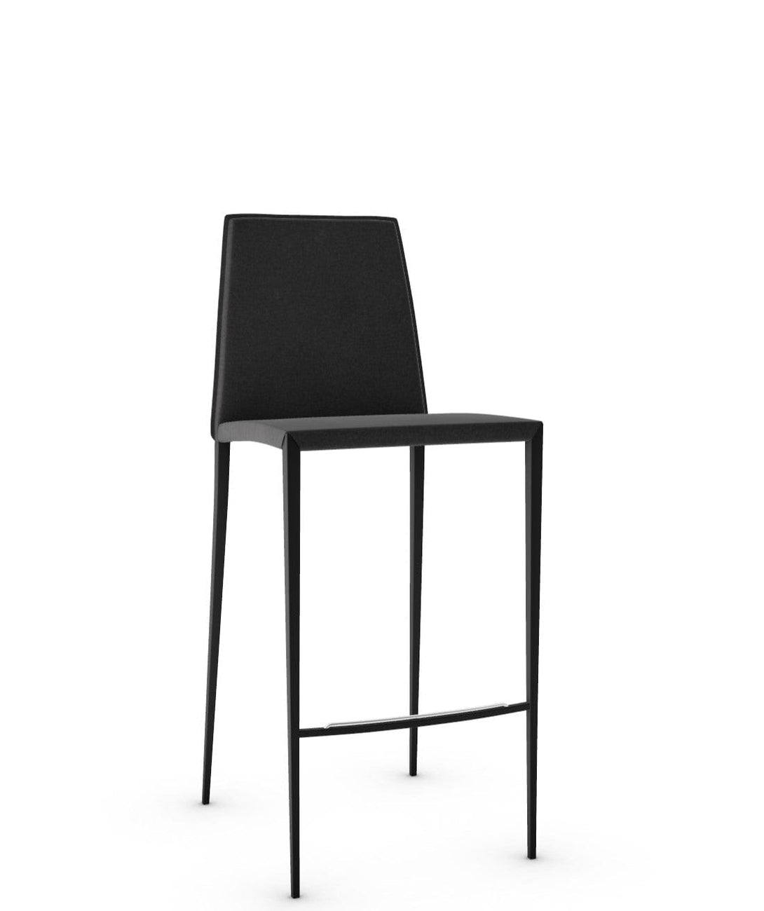 Tabouret Calligaris - Aida (Pieds en métal) CS1821 avec siège en cuir régénéré et cadre en métal-3