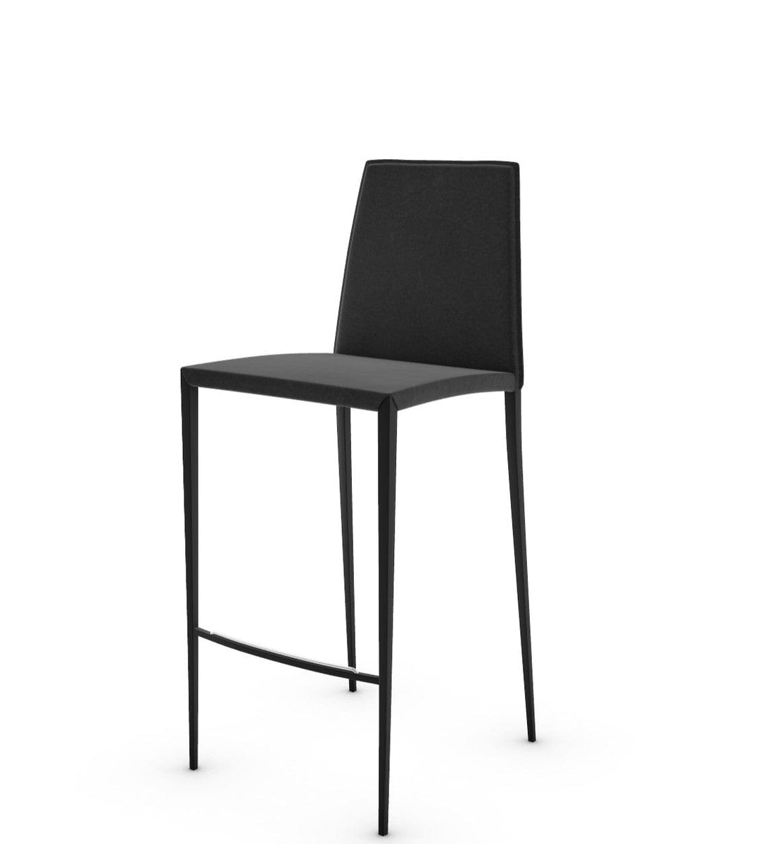 Tabouret Calligaris - Aida (Pieds en métal) CS1821 avec siège en cuir régénéré et cadre en métal-4