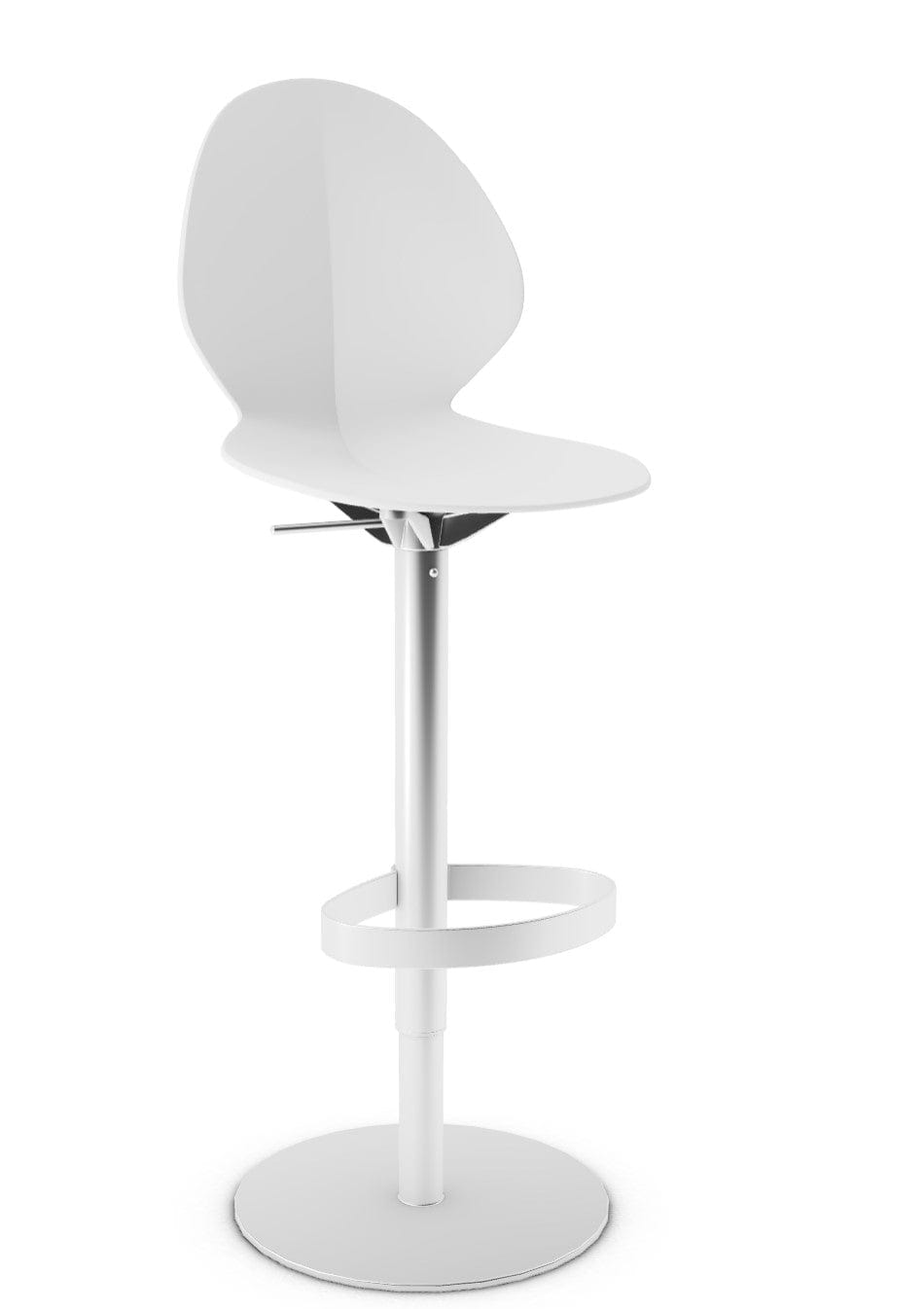 Tabouret Calligaris - Basil (Base pivotante) CS1356 avec assise en polypropylène et base en métal pivotante-5