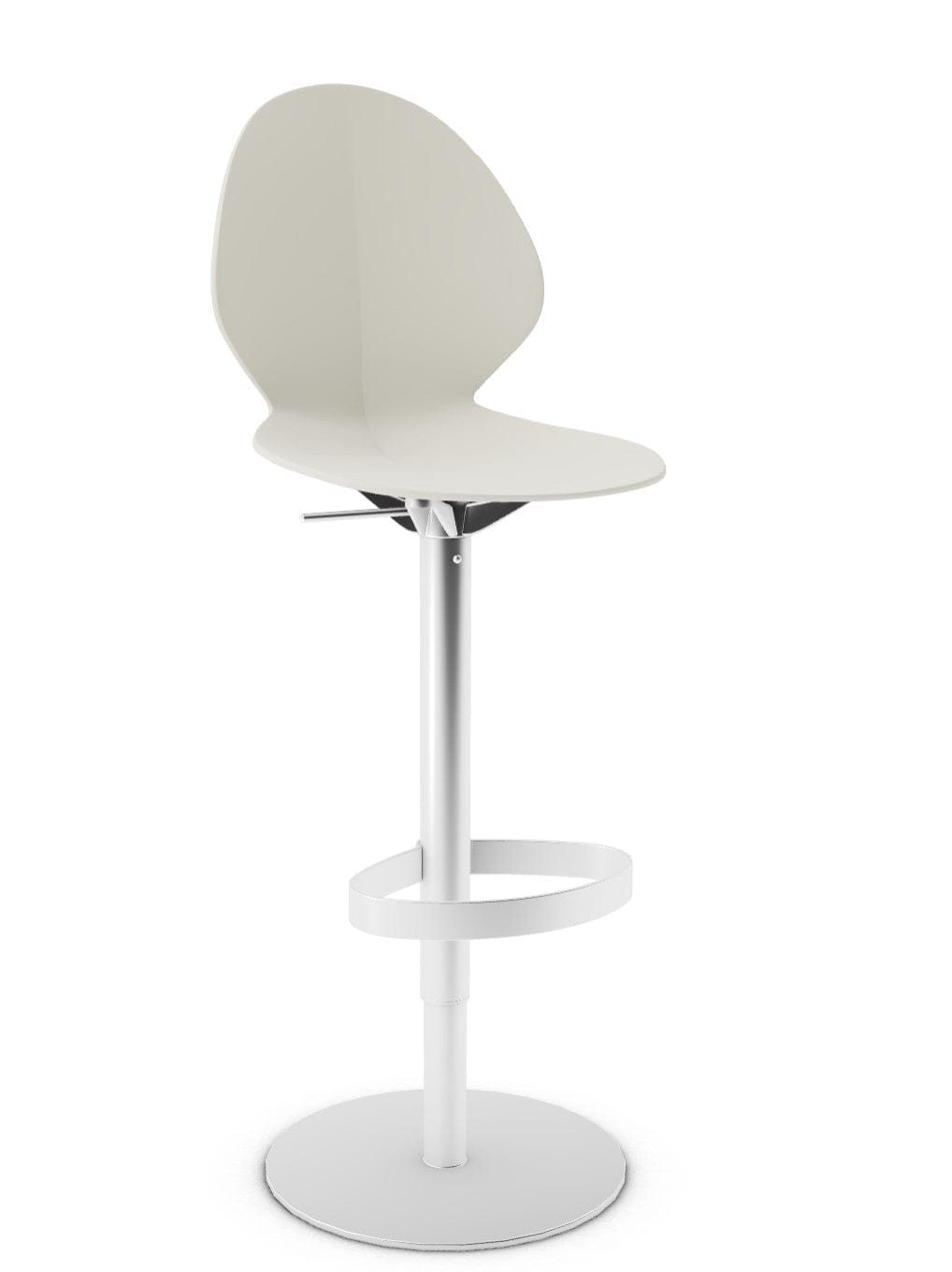 Tabouret Calligaris - Basil (Base pivotante) CS1356 avec assise en polypropylène et base en métal pivotante-6