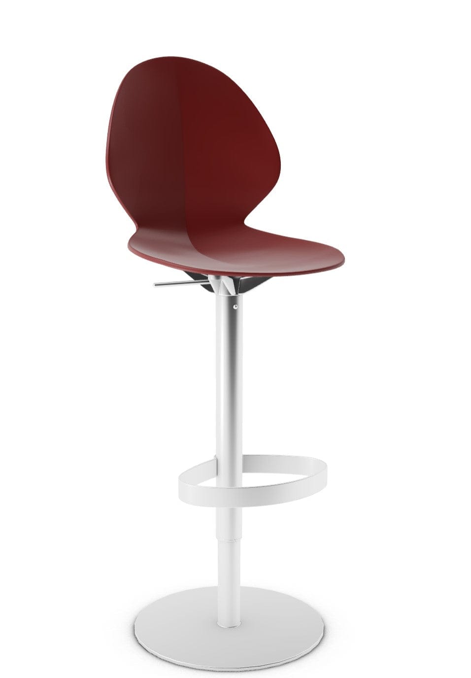 Tabouret Calligaris - Basil (Base pivotante) CS1356 avec assise en polypropylène et base en métal pivotante-4