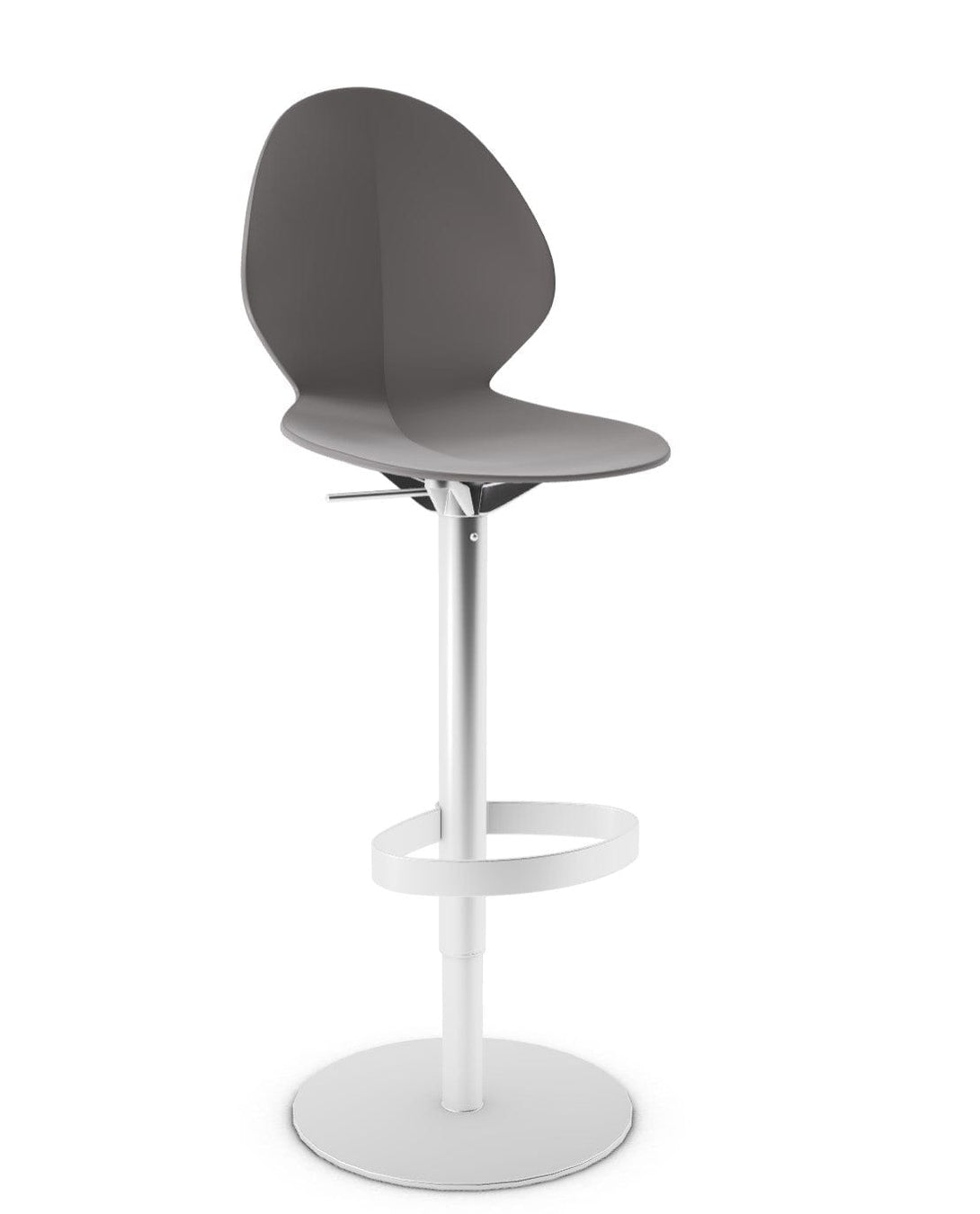 Tabouret Calligaris - Basil (Base pivotante) CS1356 avec assise en polypropylène et base en métal pivotante-8