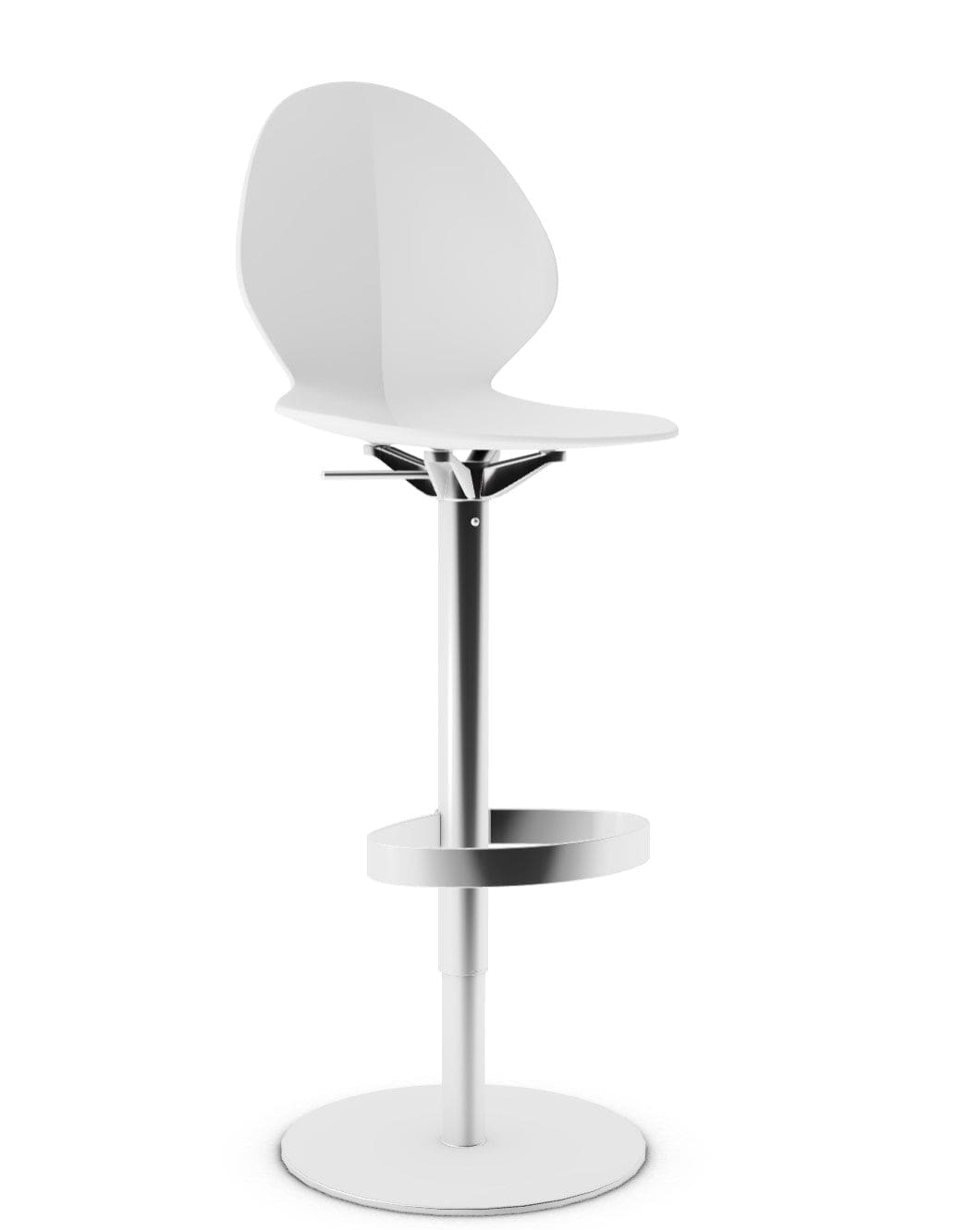 Tabouret Calligaris - Basil (Base pivotante) CS1356 avec assise en polypropylène et base en métal pivotante-16