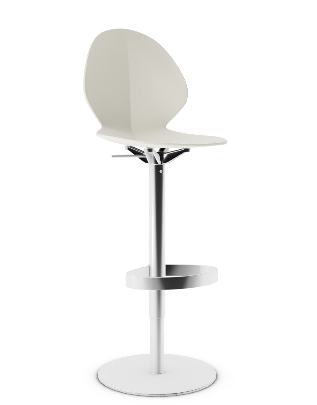 Tabouret Calligaris - Basil (Base pivotante) CS1356 avec assise en polypropylène et base en métal pivotante-17