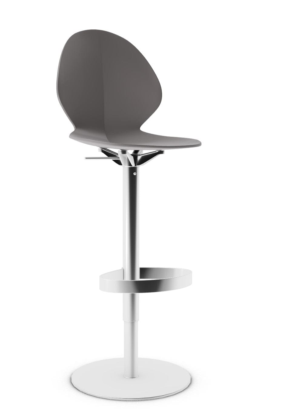 Tabouret Calligaris - Basil (Base pivotante) CS1356 avec assise en polypropylène et base en métal pivotante-19