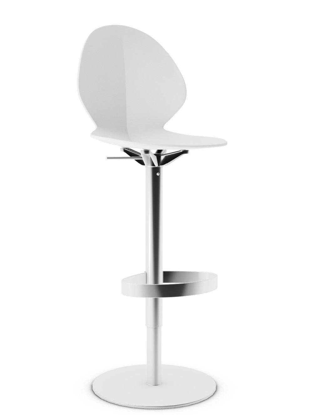 Tabouret Calligaris - Basil (Base pivotante) CS1356 avec assise en polypropylène et base en métal pivotante-21