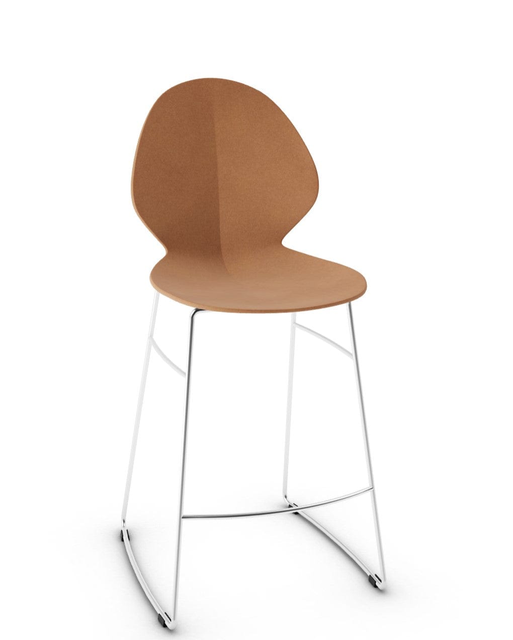 Tabouret Calligaris - Basil (Pieds en métal) avec assise en polypropylène et base en métal chromé-12