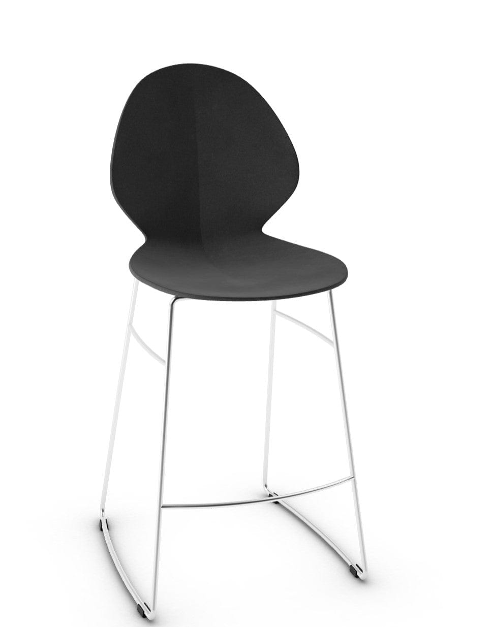 Tabouret Calligaris - Basil (Pieds en métal) avec assise en polypropylène et base en métal chromé-13