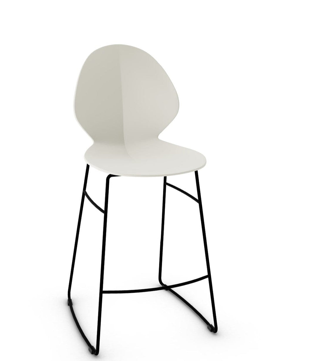 Tabouret Calligaris - Basil (Pieds en métal) avec assise en polypropylène et base en métal chromé-17