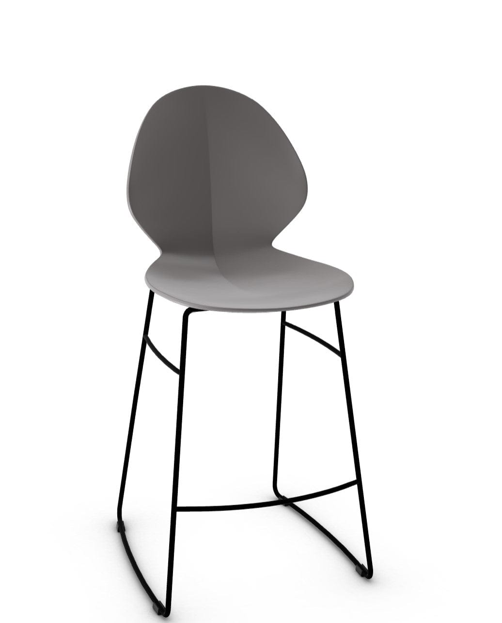 Tabouret Calligaris - Basil (Pieds en métal) avec assise en polypropylène et base en métal chromé-19