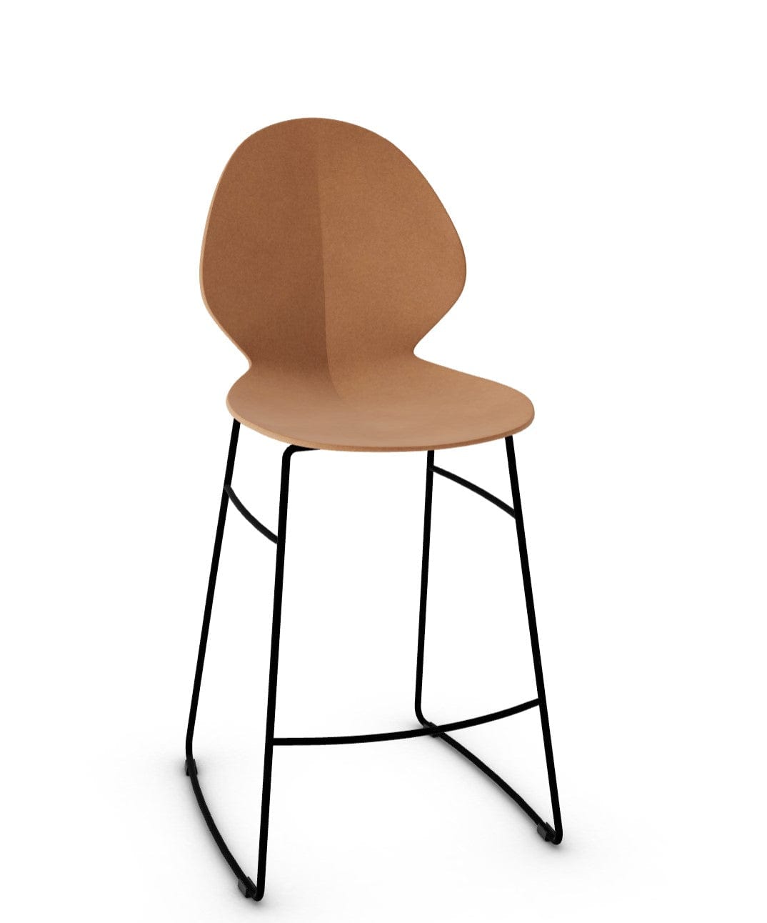 Tabouret Calligaris - Basil (Pieds en métal) avec assise en polypropylène et base en métal chromé-23