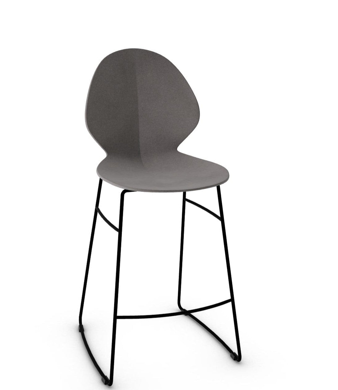 Tabouret Calligaris - Basil (Pieds en métal) avec assise en polypropylène et base en métal chromé-22