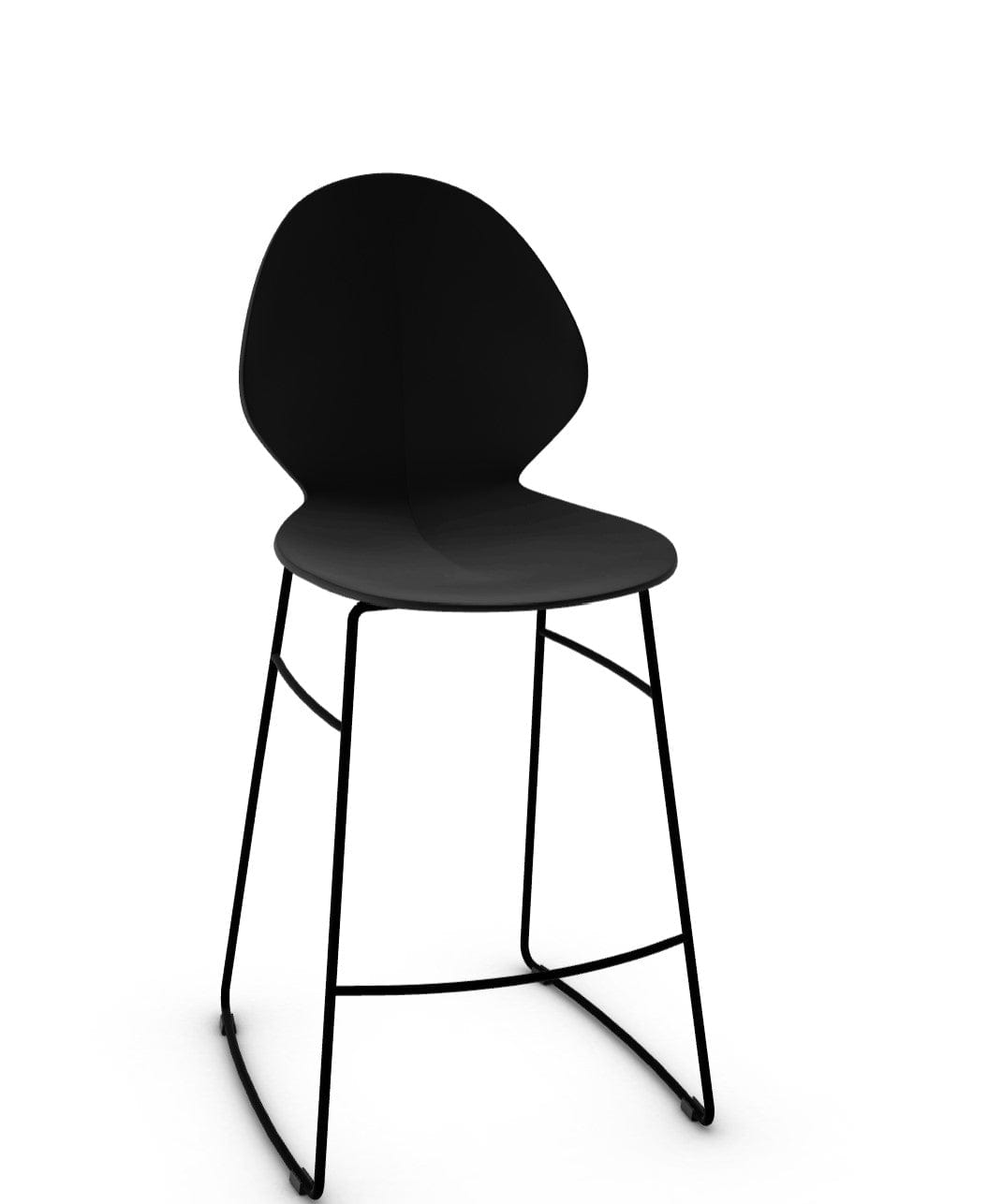 Tabouret Calligaris - Basil (Pieds en métal) avec assise en polypropylène et base en métal chromé-20