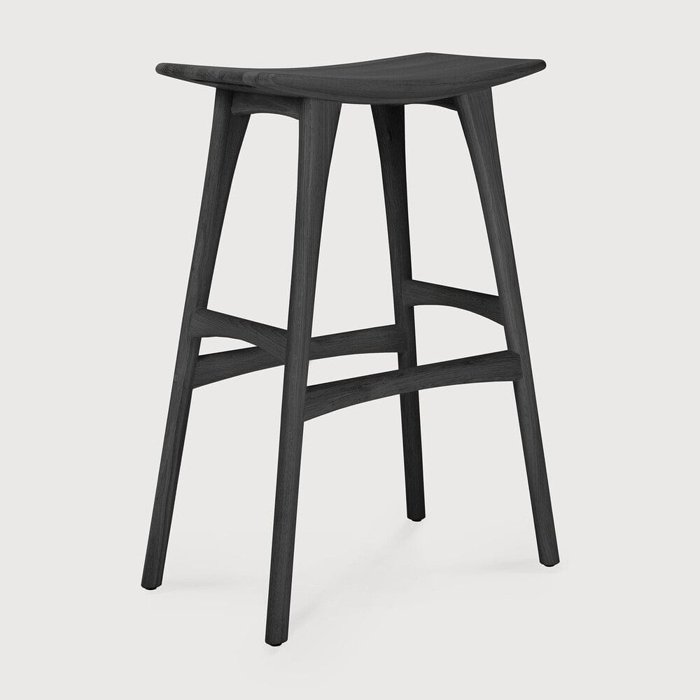 Tabouret de Bar Ethnicraft Osso en intérieur en Chêne, Chêne Noir et Teck Brun-14