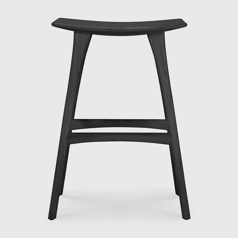 Tabouret de Bar Ethnicraft Osso en intérieur en Chêne, Chêne Noir et Teck Brun-17