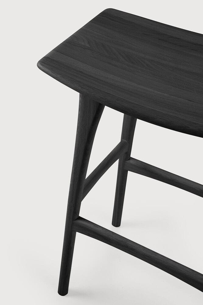 Tabouret de Bar Ethnicraft Osso en intérieur en Chêne, Chêne Noir et Teck Brun-19