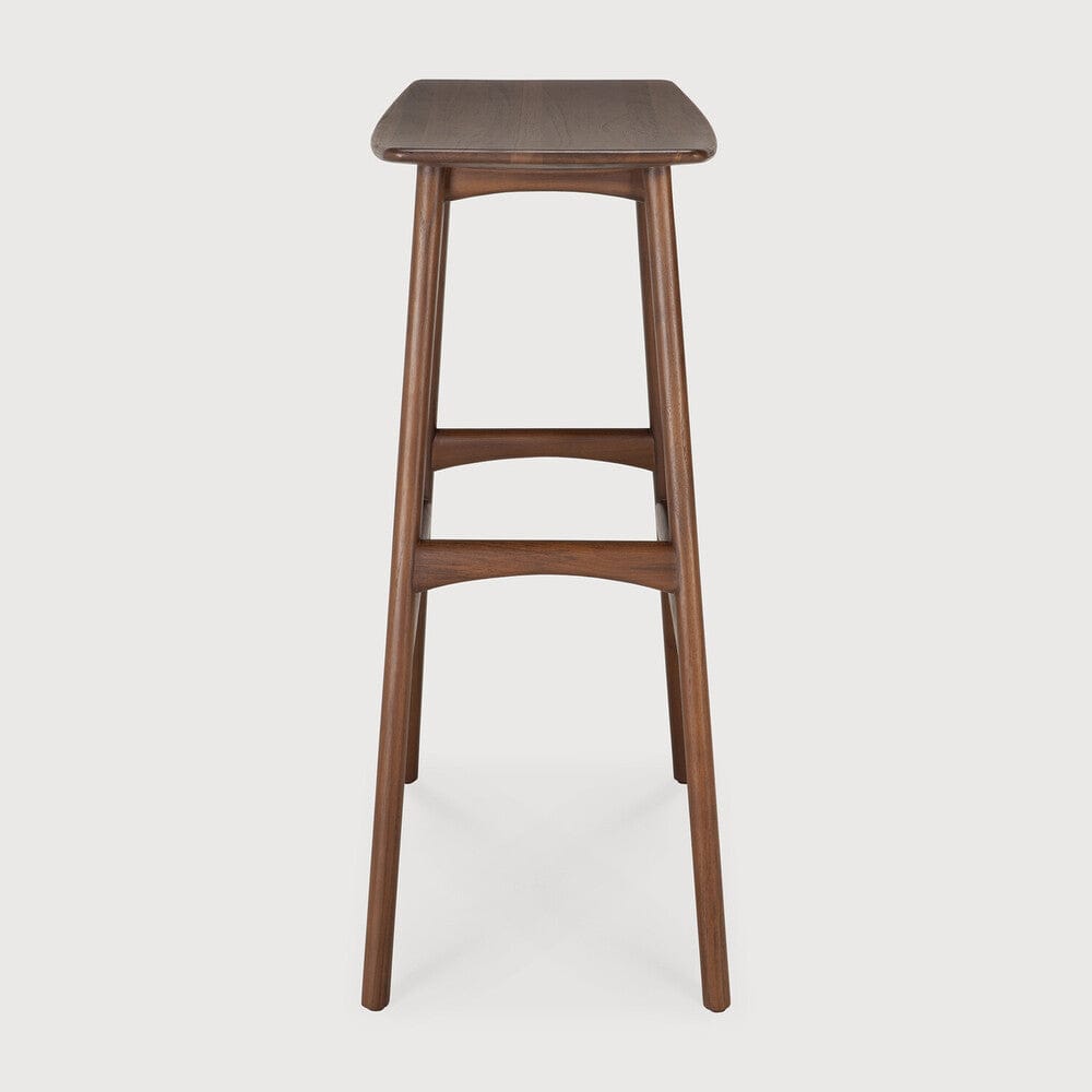 Tabouret de Bar Ethnicraft Osso en intérieur en Chêne, Chêne Noir et Teck Brun-9