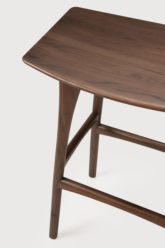 Tabouret de Bar Ethnicraft Osso en intérieur en Chêne, Chêne Noir et Teck Brun-13