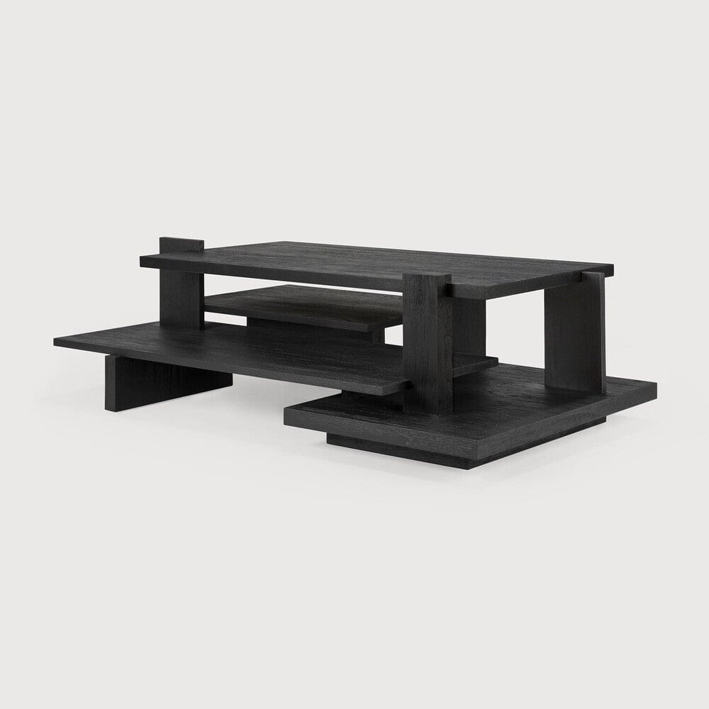 Table basse Ethnicraft Abstract, teck noir, 140x85x41 cm