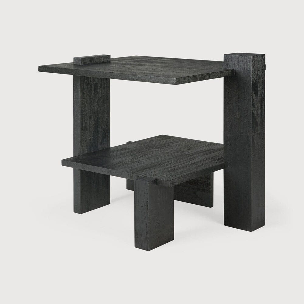 Table d'appoint Ethnicraft Abstract, teck noir, 56x52x49 cm